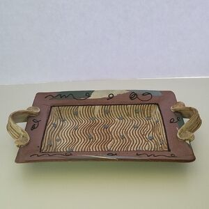 Handcrafted Ceramic Serving Tray by Cunningham Pottery